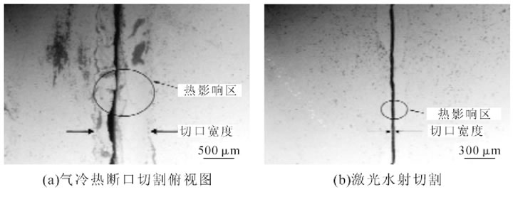 图5 不同切割断口